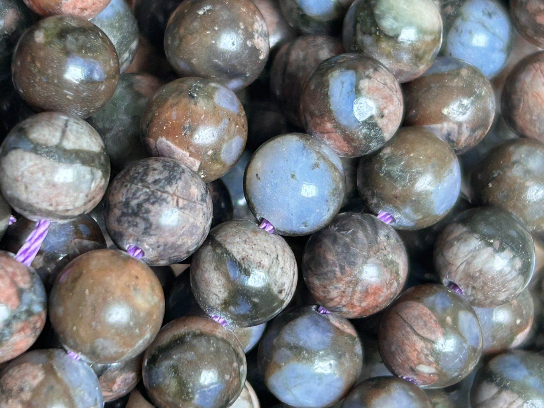 Edelsteine: Aktion!!! Strang echte blue Pink Jasper Kugeln 8 mm – Neu und originalverpackt aus Niederrohrdorf von Ytobi 3
