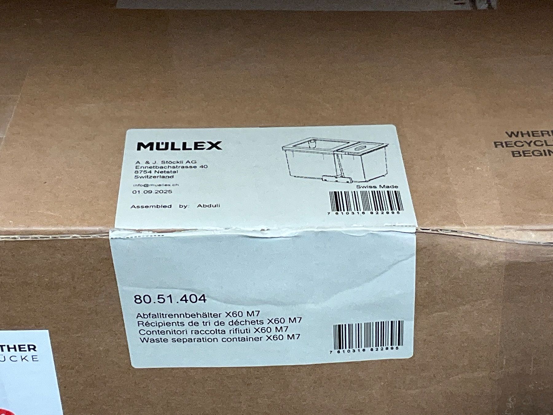 Müllex Abfalleimer: 069 Müllex Abfallsystem X60 M7 – Neu und originalverpackt aus Derendingen von Meisterstuecke 4