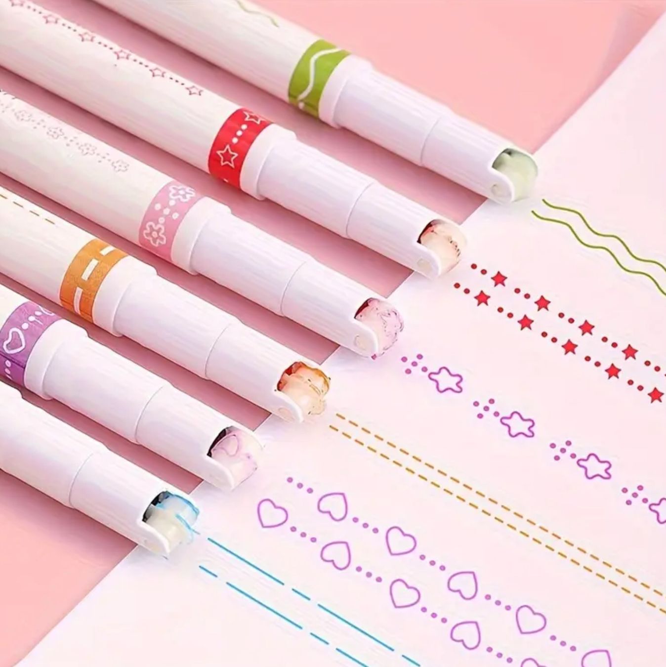 Penna & Evidenziatori: 6x Rollstempel- Stift für tolle Effekte – Nuovo e nell'imballaggio originale da Frenkendorf venduto da jazzplatten 1