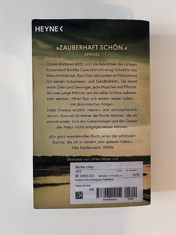 Libri: Der Gesang der Flusskrebse – Usato da Solothurn venduto da laau1997 1