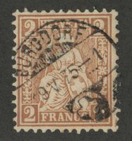 CH - Sitz. Helvetia - Zst. Nr. 37a - Vollstempel Burdgdorf