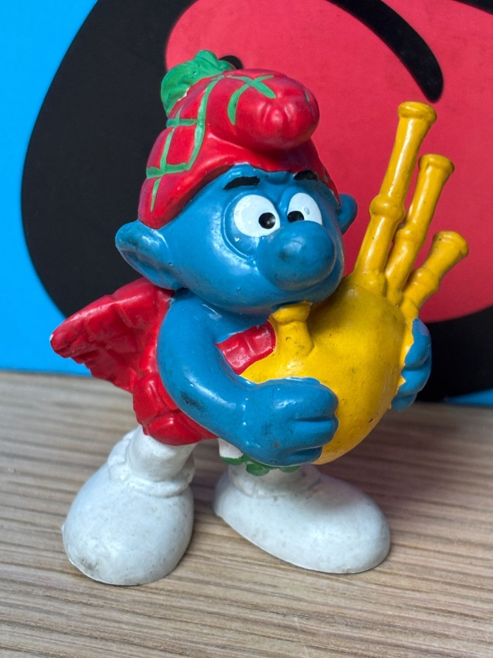 Schleich Statuette: Dudelsack-Schlumpf – Usato da Lyss venduto da Duckszone