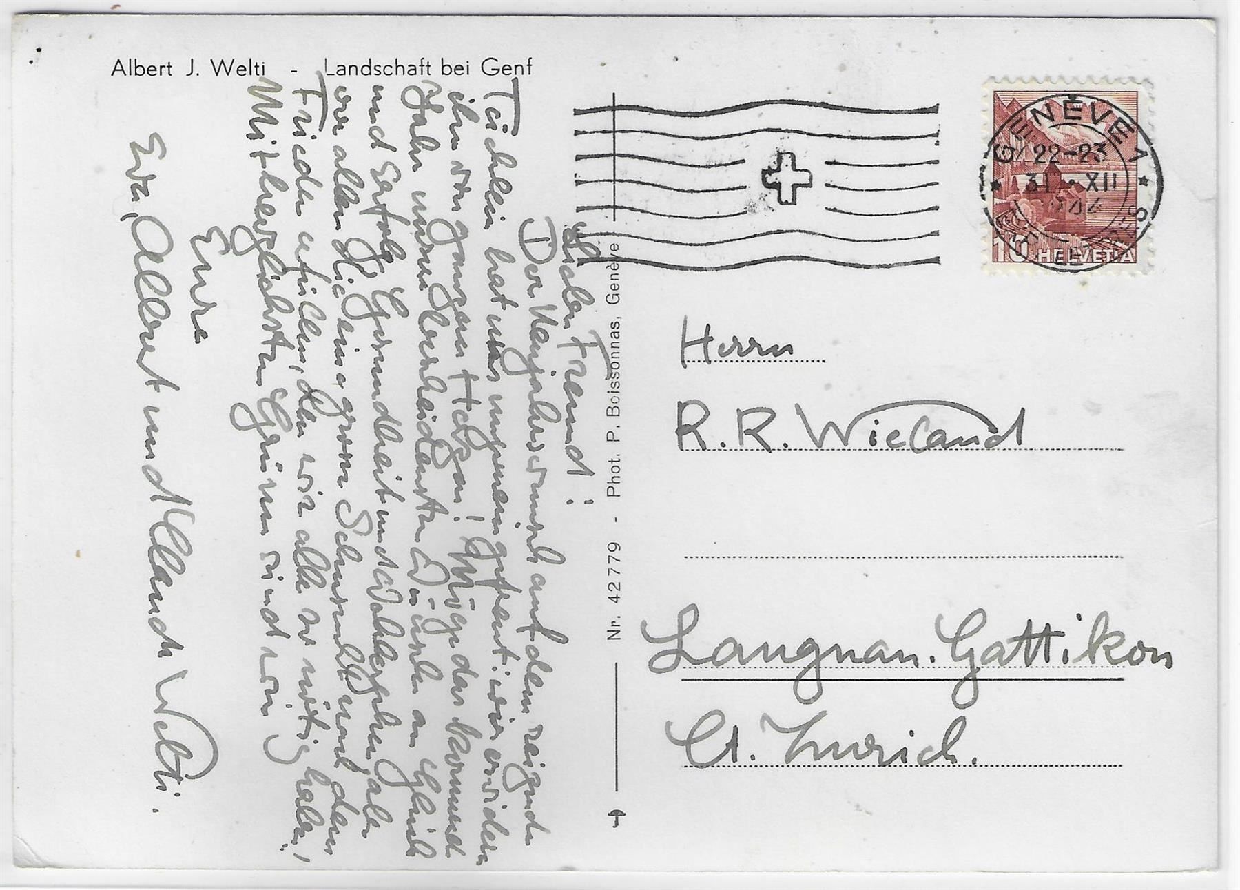 Cartes postales: Landschaft bei Genf Geneve – D'occasion à Ettingen par Kartenplanet 1