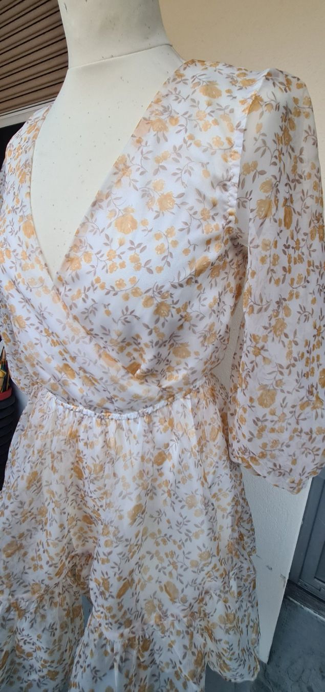 Kleider & Röcke: Robe imitation organza imprimé fleuri – Neu (gemäss Beschreibung) aus Genève von Saleena 1