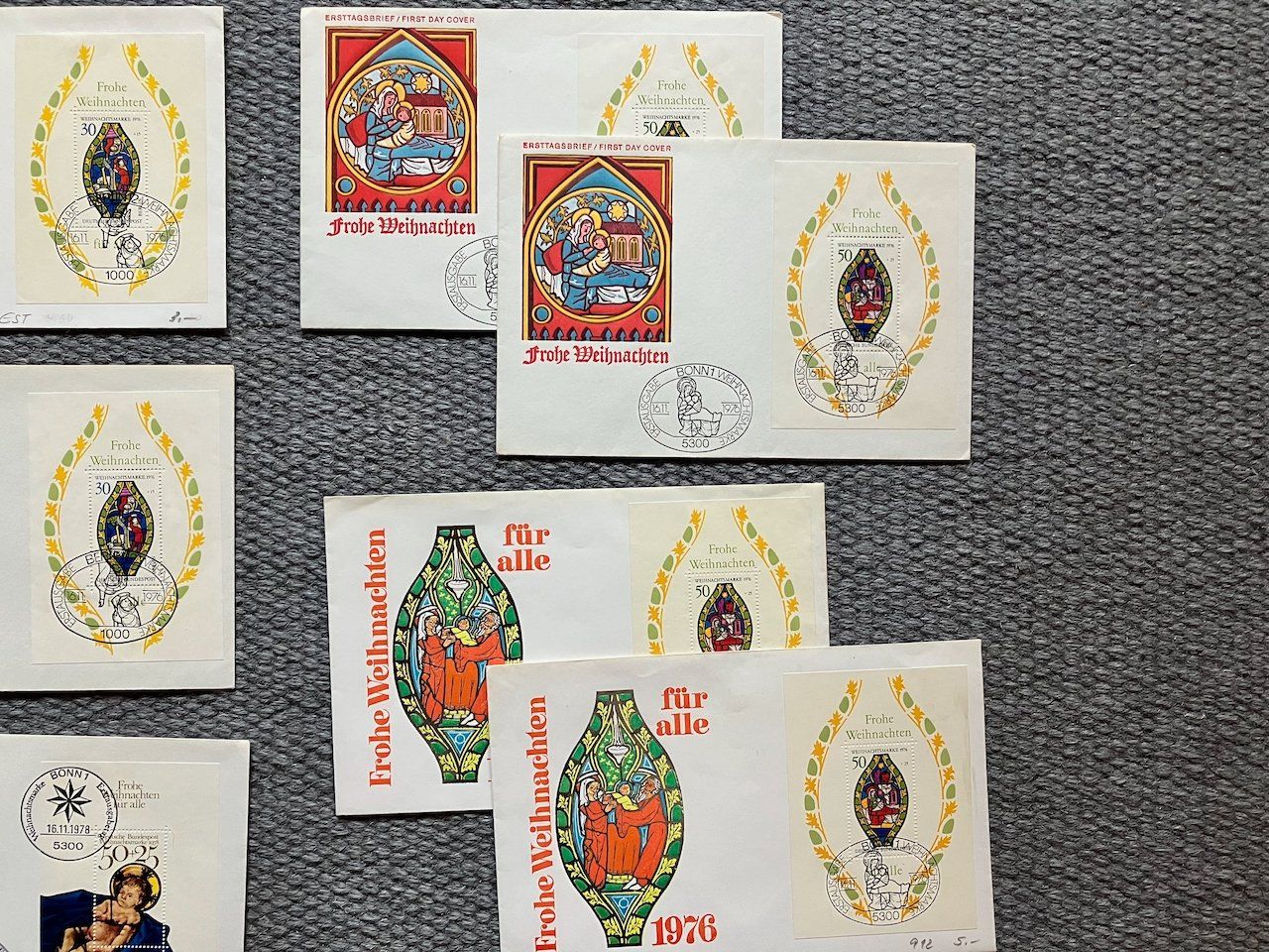 Alle Briefmarken: 15 Belege Weihnachten 1976-95 – Gebraucht aus Nesslau von zueri6 2