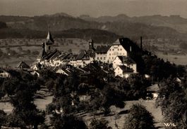 Wil. Güterbahnhof mit Blick auf die Stadt