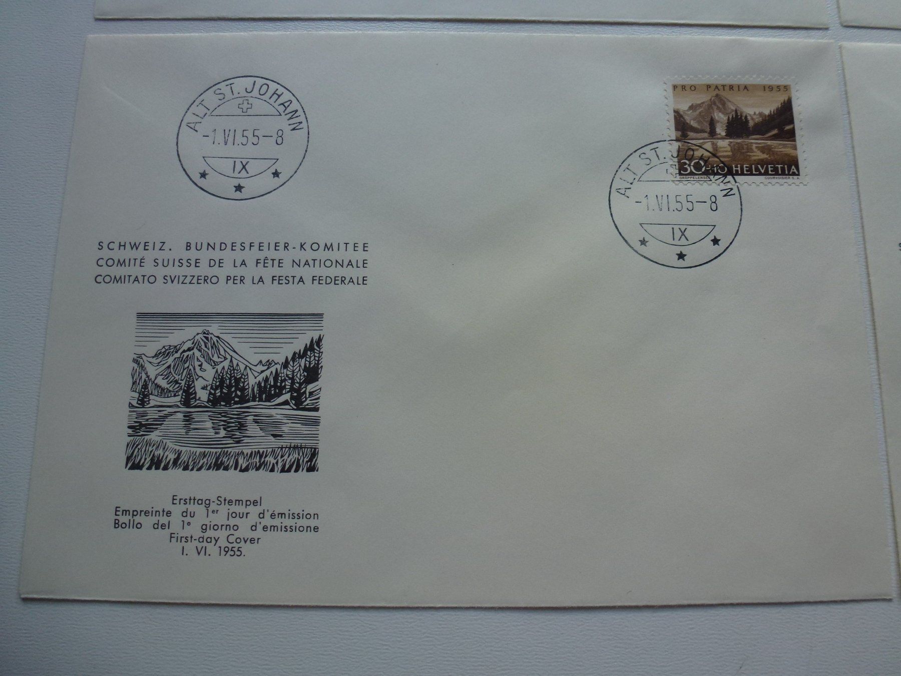 Alle Briefmarken: Pro Patria 1955 ++ 4 Komitee FDC ZNr. B72-B75 – Gebraucht aus Walkringen von Casablanca777 3