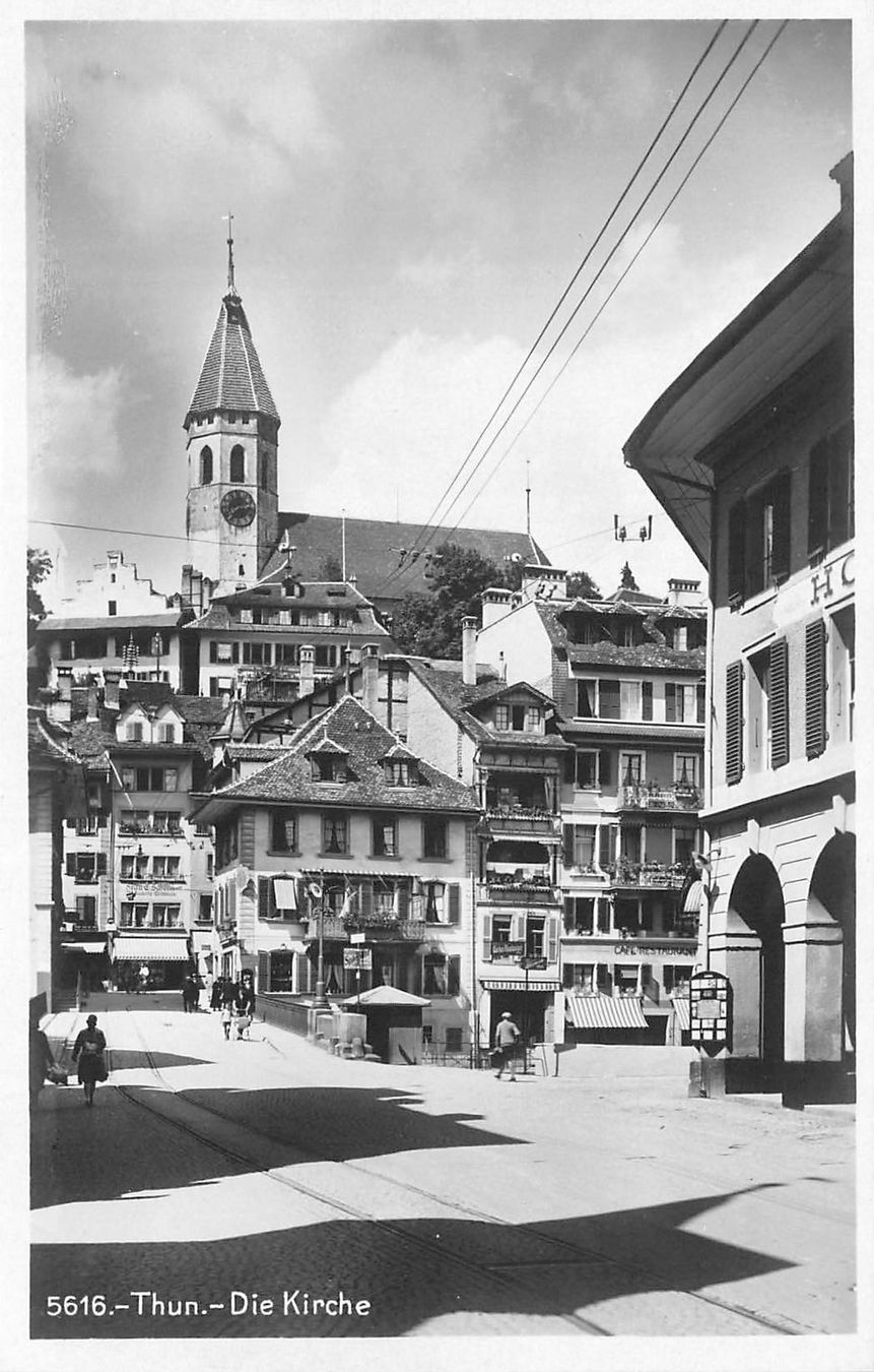 Cartoline postali: 2x Thun, Kirche – Usato da Ottikon b.Kemptth. venduto da Neptun1974
