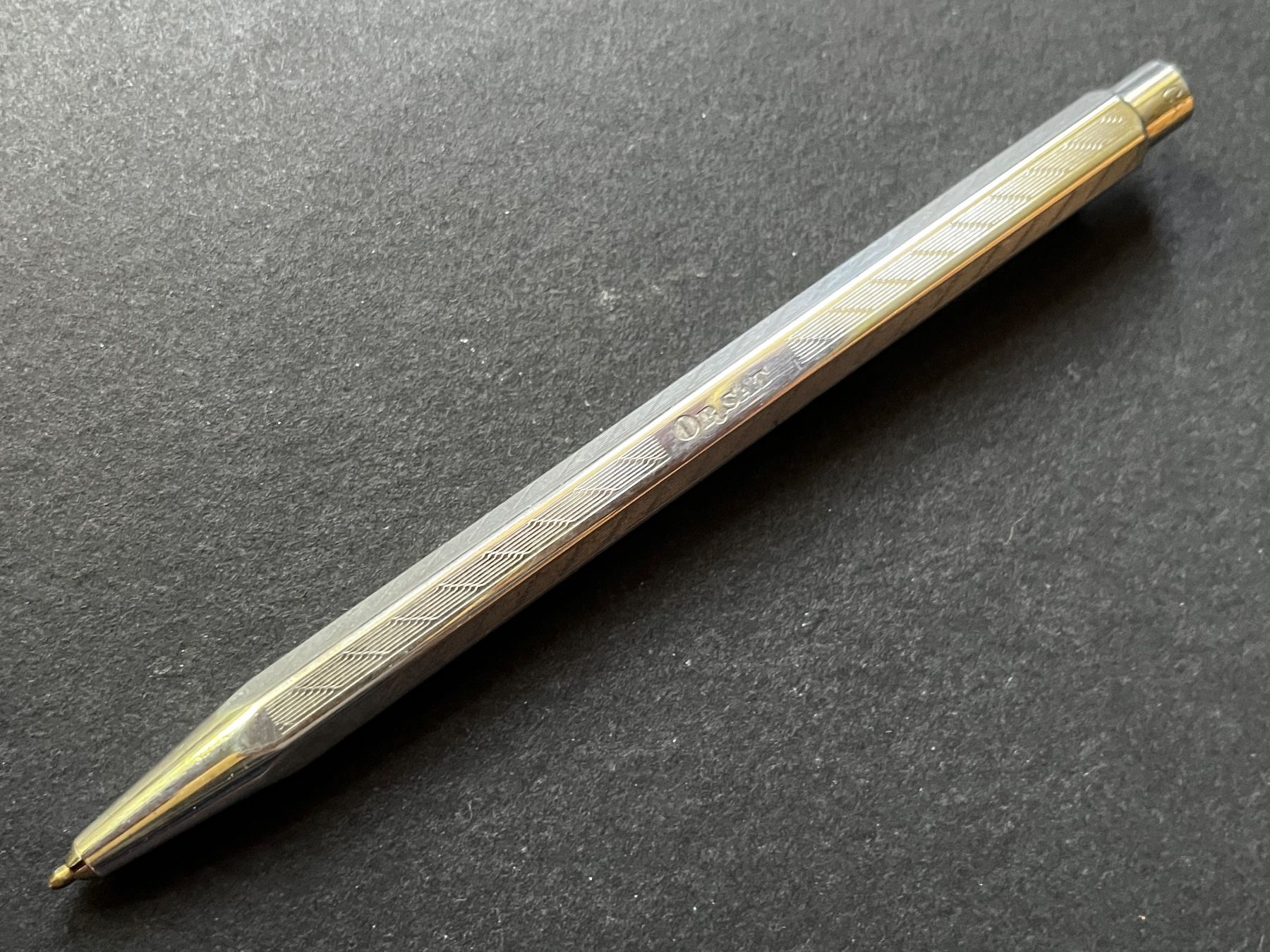 Caran D'Ache Penna & Evidenziatori: Caran d’Ache Ecridor Roller "Schrägstrich" versilbert OS – Usato da Zürich venduto da FV.vintage 3