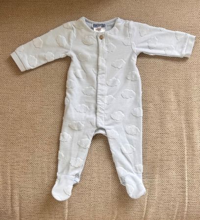 Jacadi Baby-Strampler Hell blau🩵Grösse 1 Monat, ungetragen