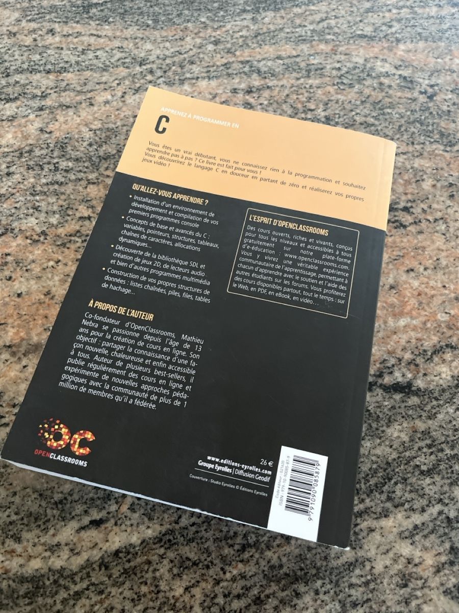 Bücher: Programming Book Apprenez a programmer en C like new – Gebraucht aus Cottens FR von ginop 1
