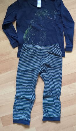 Kinder Pyjama Langarm Dino Grösse 98/104