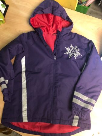 Lila Übergangs-/Winterjacke Gr.128