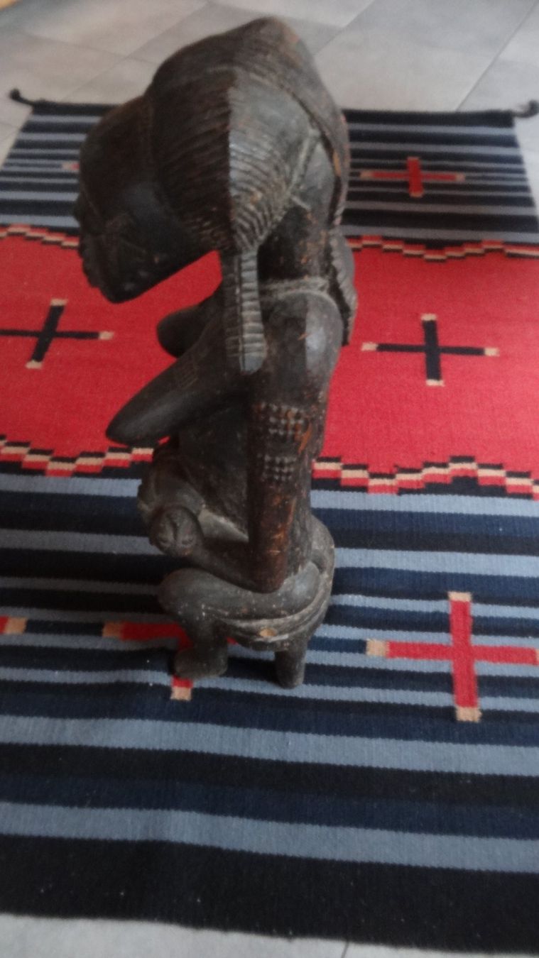 Skulpturen & Statuen: Statue Maternité Baoulé, ancienne  bois h.72cm – Gebraucht aus Rebeuvelier von falcon58 4