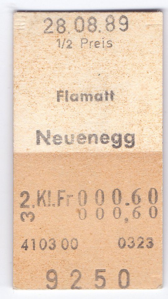 Biglietti: Billette Flamatt - Neuenegg – Usato da Langenthal venduto da Sammlungs_aus