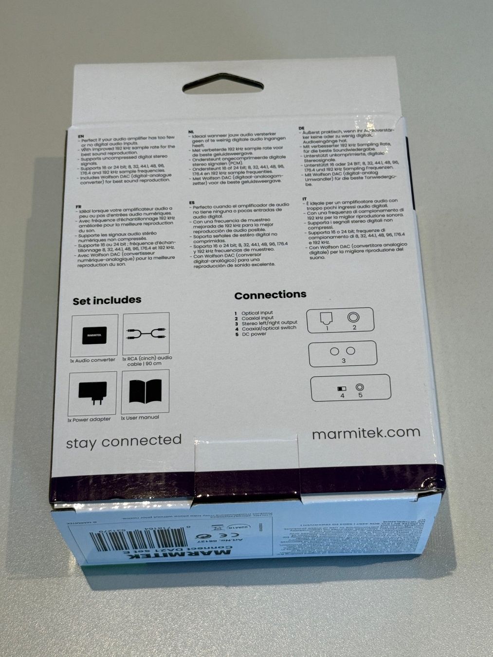 Marmitek Convertitori: Marmitek Connect DA21, Digital-Analog-Wandler – Nuovo e nell'imballaggio originale da Grosshöchstetten venduto da HCOG 3