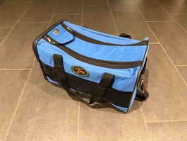 Transporttasche für Katzen und Hunde blau/schwarz