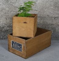 Set à 2 Holzkisten "Astra Speisefett"