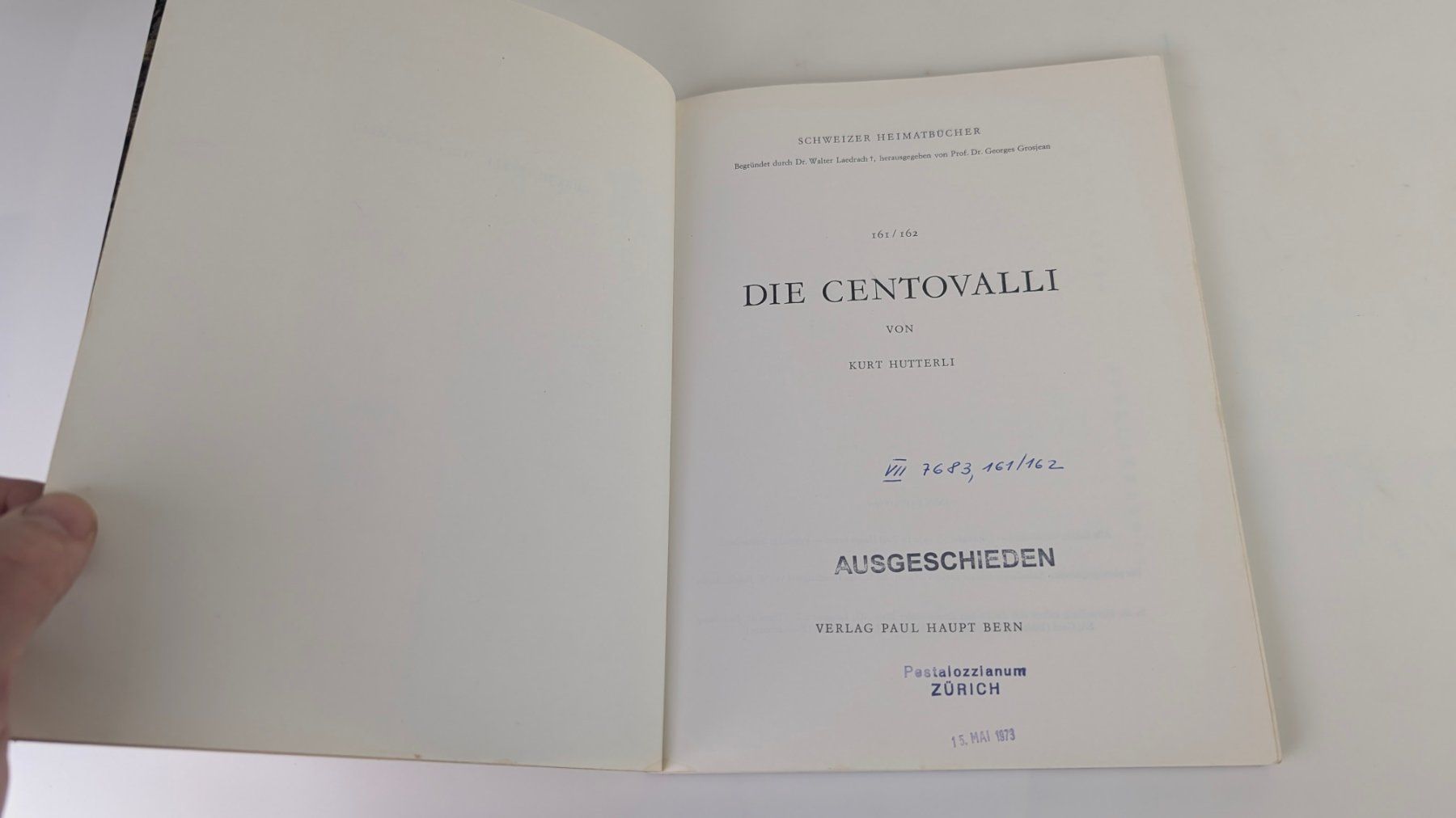 Libri: Schweizer Heimatbücher: Die Centovalli 1972 – Usato da Zürich venduto da axolottchen 3
