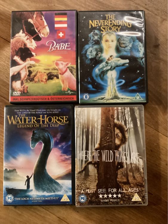 4 Dvds. Babe, NeverEnding Story, Water Horse, Wild Things | Kaufen auf ...