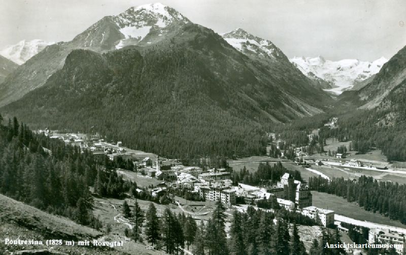 Cartoline postali: Pontresina + 1955 – Usato da Emmenbrücke venduto da teestube
