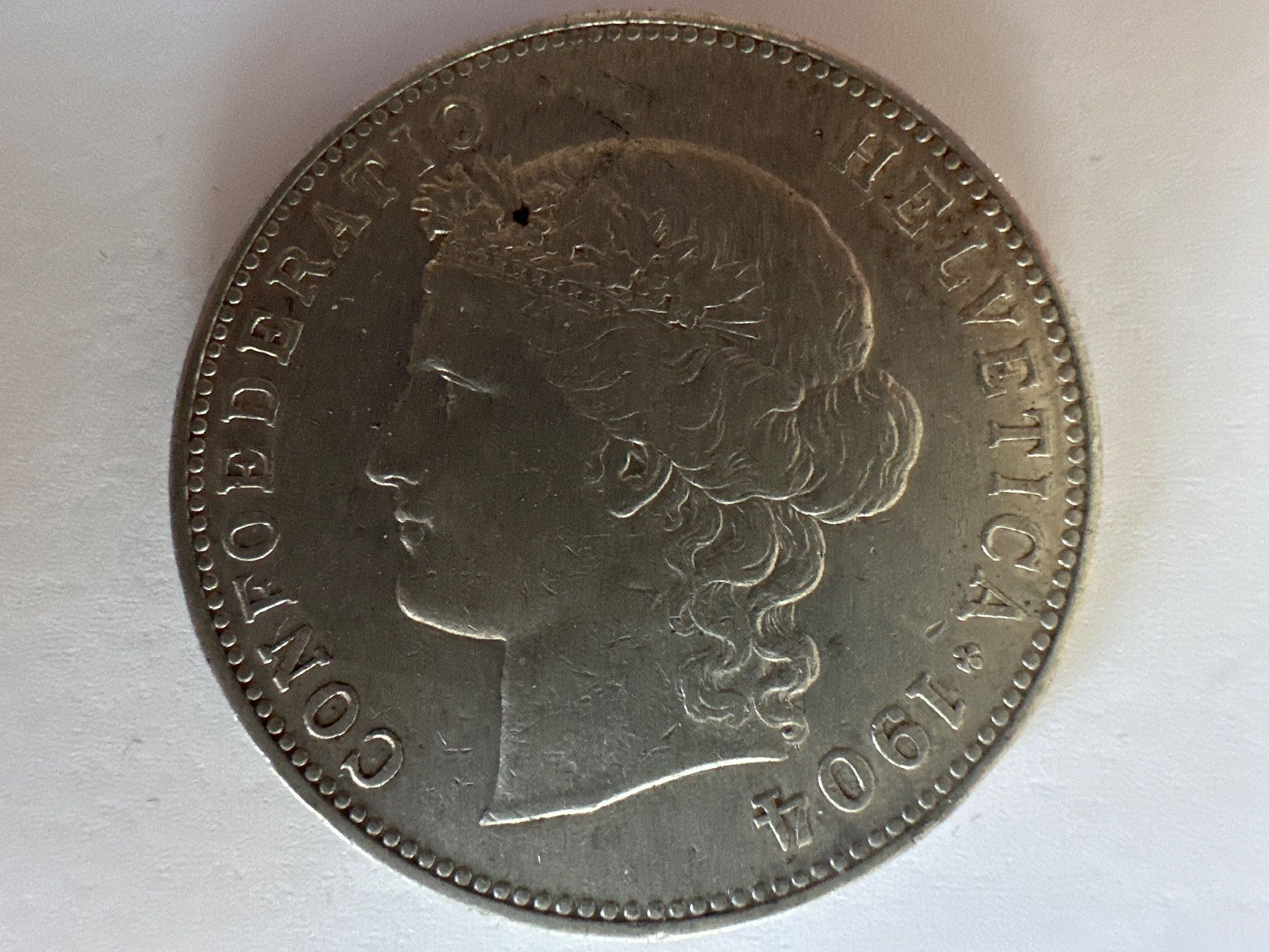 Toutes les monnaies: 5Fr 1904 vorz+ – D'occasion à Erlach par gubbe1