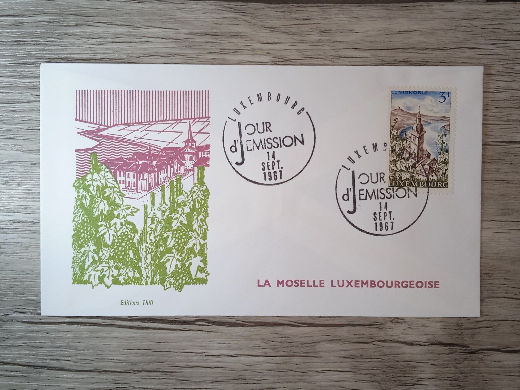 Tutti i francobolli: TR47 Enveloppe + Timbre Luxembourg 1967 – Usato da Cousset venduto da Patrick_Collections
