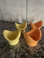 4 Eierbecher Tupperware gelb/orange