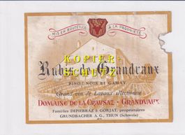Etikette - Rubis de Grandvaux (Pinot Noir et Gamay) /bd