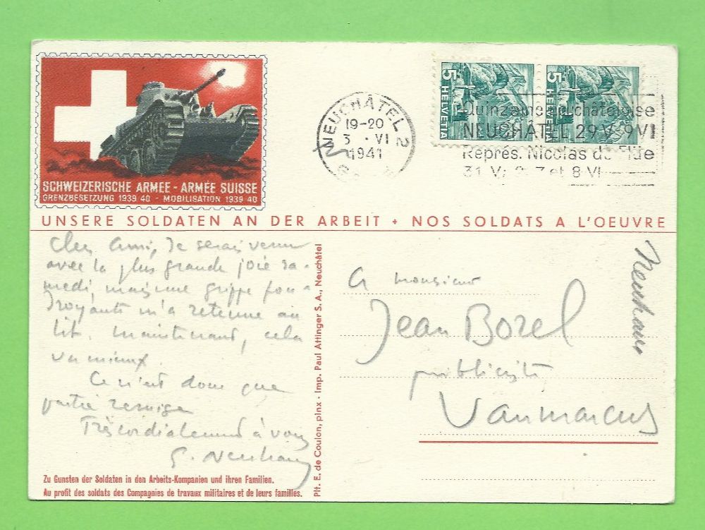 Cartoline postali: Schweizer Armee 1939/40 Postkarte – Usato da Zürich venduto da t24_de 1