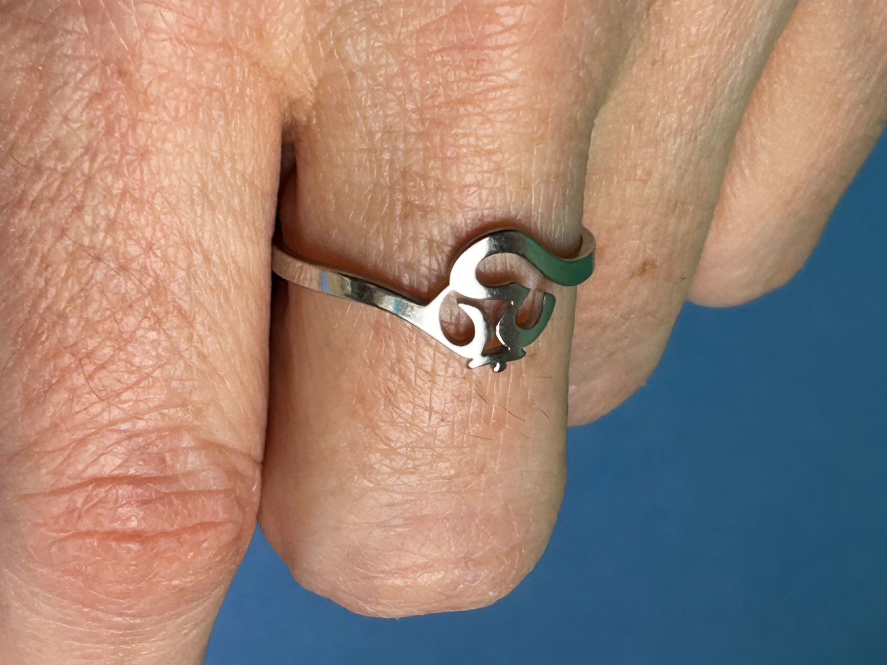 Anelli: Edelstahlring silbernes OM (Yogaring) – Nuovo e nell'imballaggio originale da Laufen venduto da Bellebellezza 5