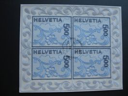 NABA 2000 St. Gallen, Stickereiblock zu 4 Marken, Messestemp