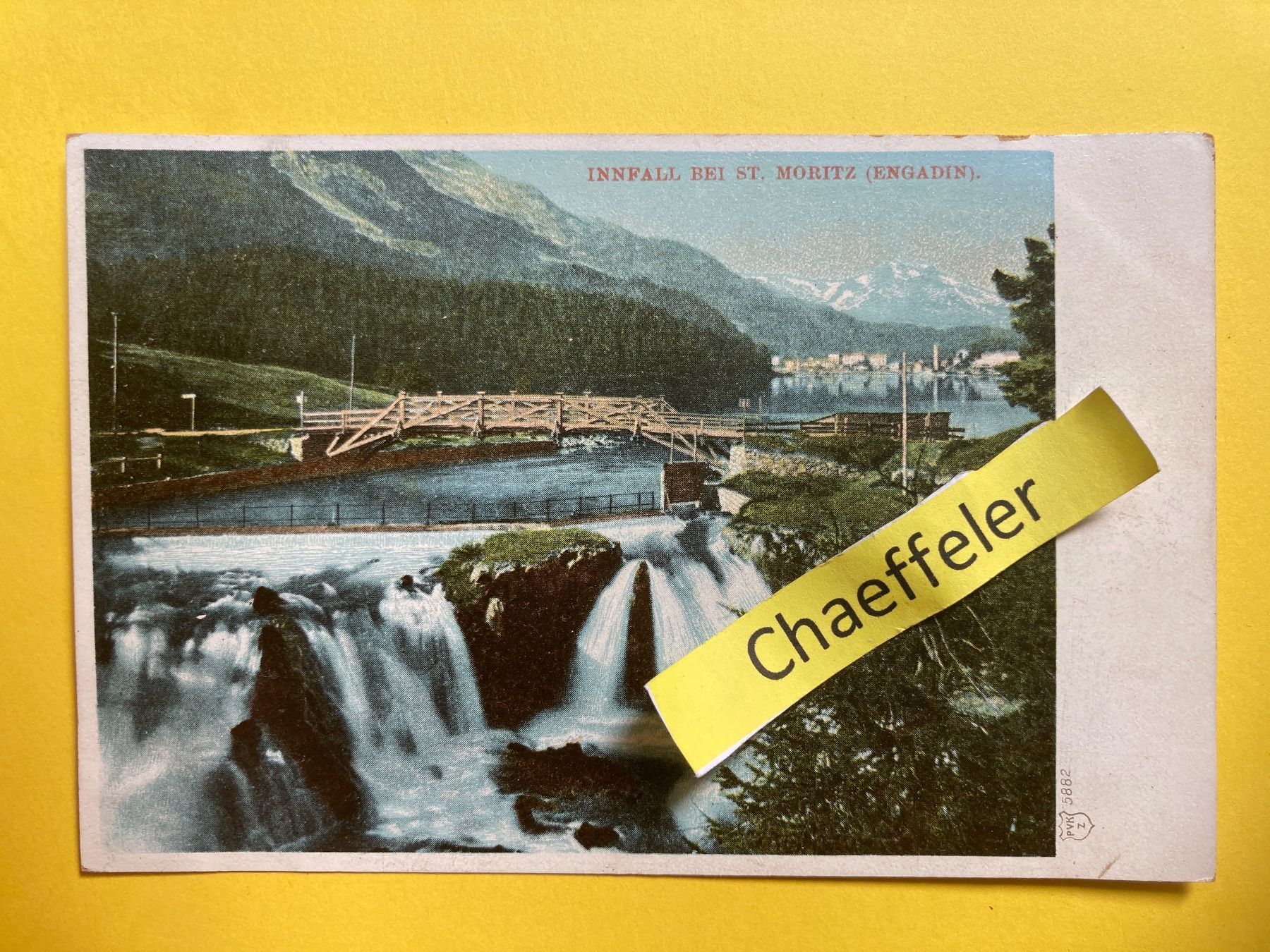 Cartoline postali: Innfall bei St. Moritz ( Engadin) . – Usato da Zürich venduto da Chaeffeler