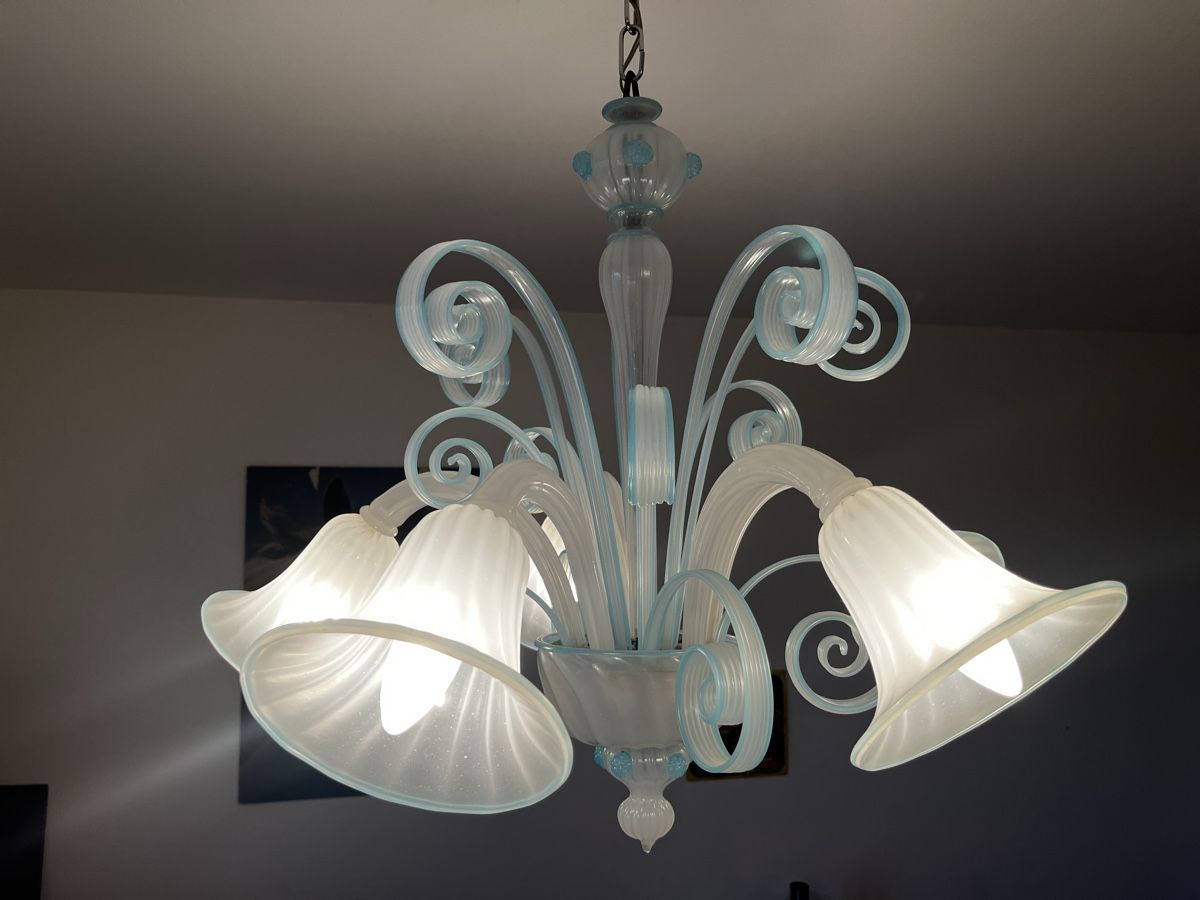 Lampadari & plafoniere: Mid Century Murano Glas Kronleuchter  – Usato da Bern venduto da fotolog111 1