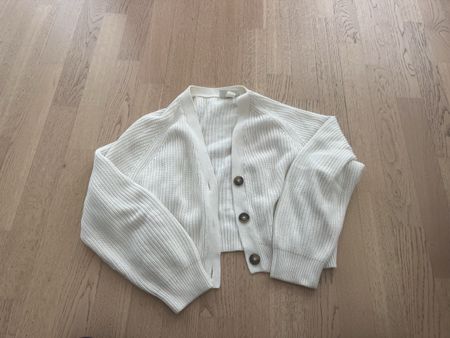 Monki Cream Knit Cardigan - Button-up - Size S - Cosy!