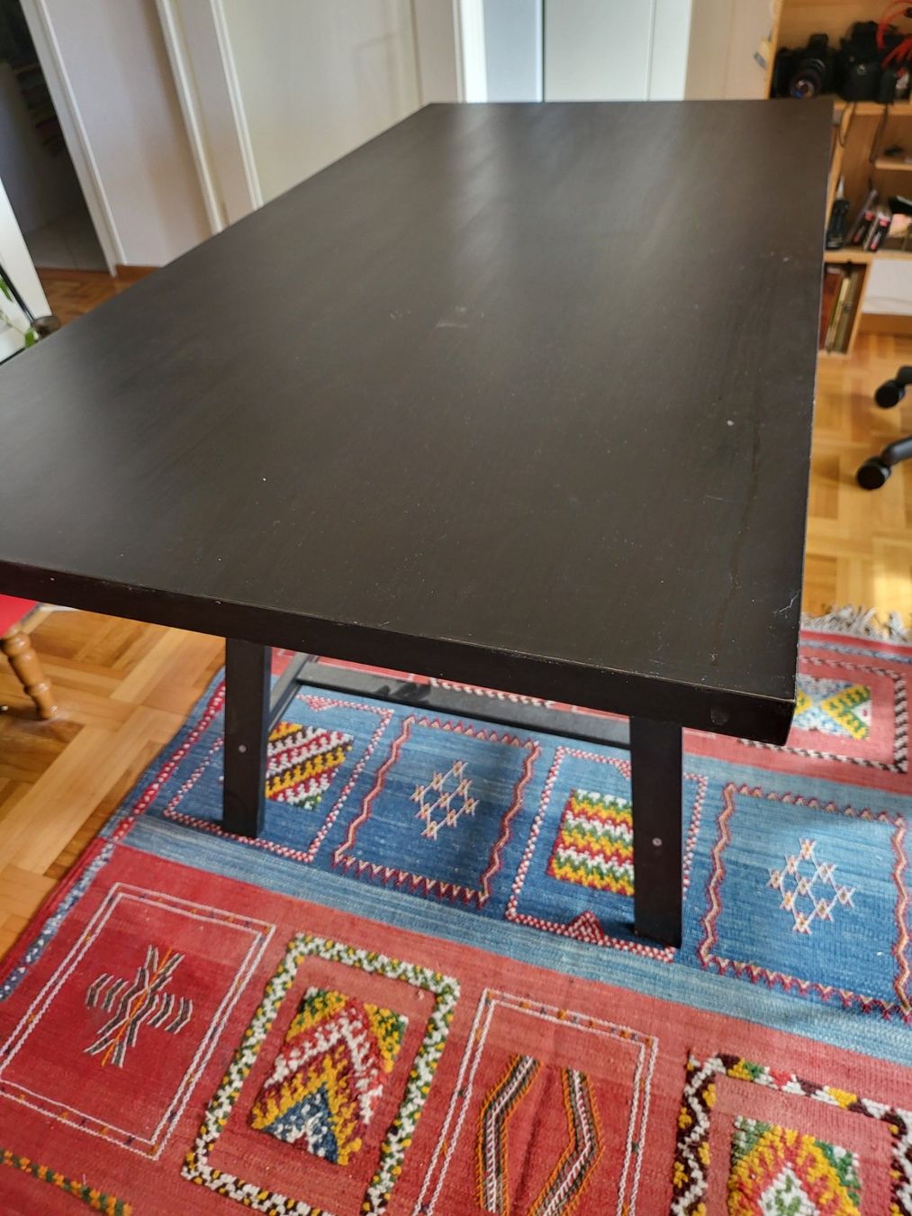 Tavoli: LINNMON / ODDVALD Table, black-brown, black, 150x75 cm - IKE – Usato da Geneve venduto da T36
