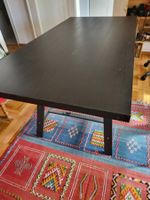LINNMON / ODDVALD Table, black-brown, black, 150x75 cm - IKE
