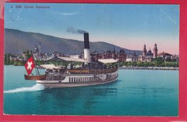 ZÜRICH - ALPENQUAI MIT DAMPFER SPEER, 15.3.1930