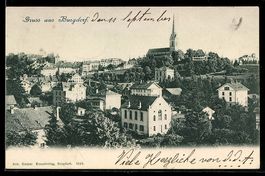 AK Burgdorf, Teilansicht mit Kirche und Schloss Burgdorf