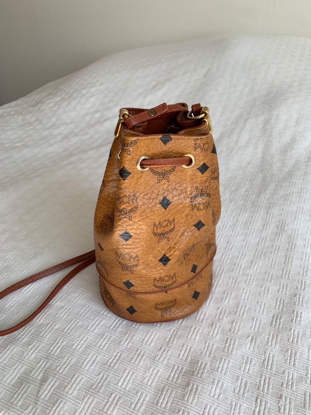 Mcm Borse da donna: MCM Beuteltasche Mini Heritage Cognac Canvas – Usato da Zürich venduto da eza97 1