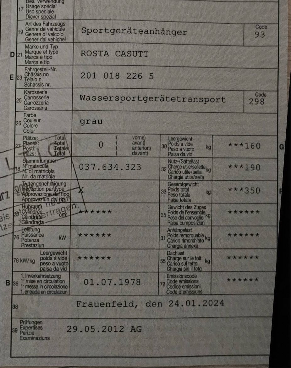 Remorques: Sportgeräteanhänger – D'occasion à Waldkirch par LURO96 4