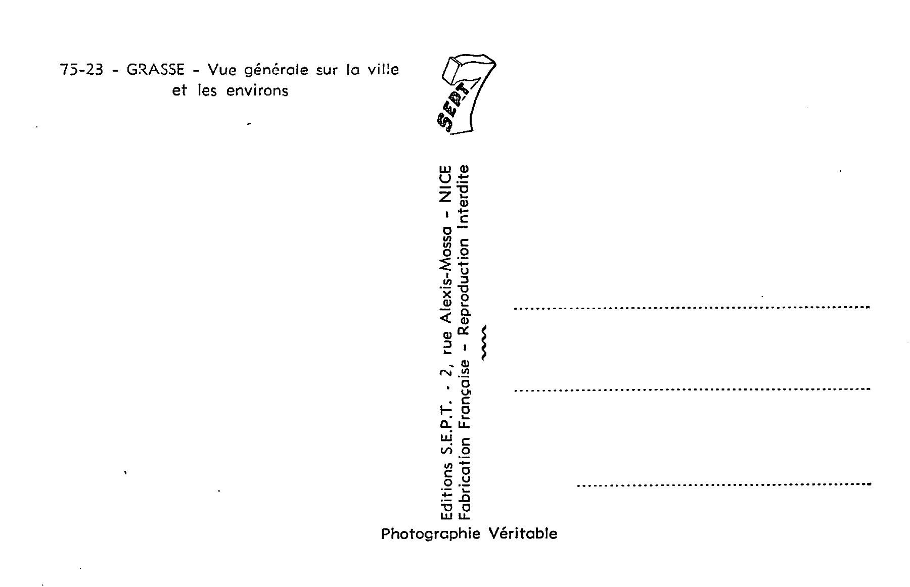 Cartoline postali: 2x Grasse, La Cote d'Azur – Usato da Ottikon b.Kemptth. venduto da Neptun1974 1