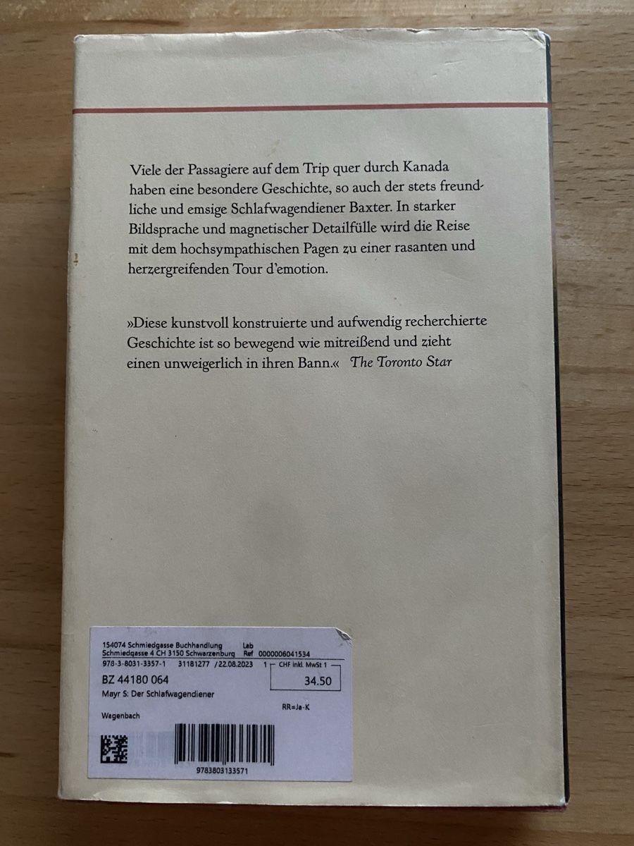 Bücher: Der Schlafwagendiener - Suzette Mayr – Gebraucht aus Schwarzenburg von Michellu 1