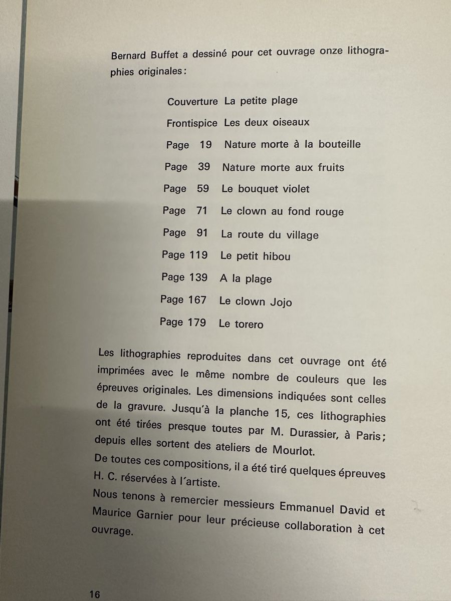 Bücher: Bernard Buffet, Œuvre gravée 1967. – Gebraucht aus Genève von Tom6 2