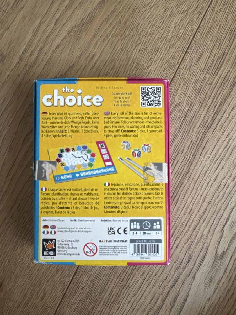 Jeux: Jeu The Choice – Neuf (Voir description) à Montreux par canori 2