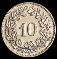 10 Rappen 1937/1938 Schweiz Vorz-Unz