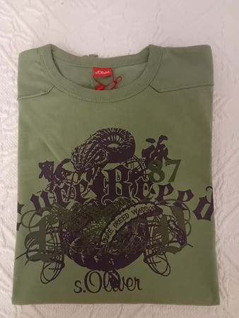 T-shirt Manches Longues S.Oliver T.M Vert Imprimé Dragon Éta