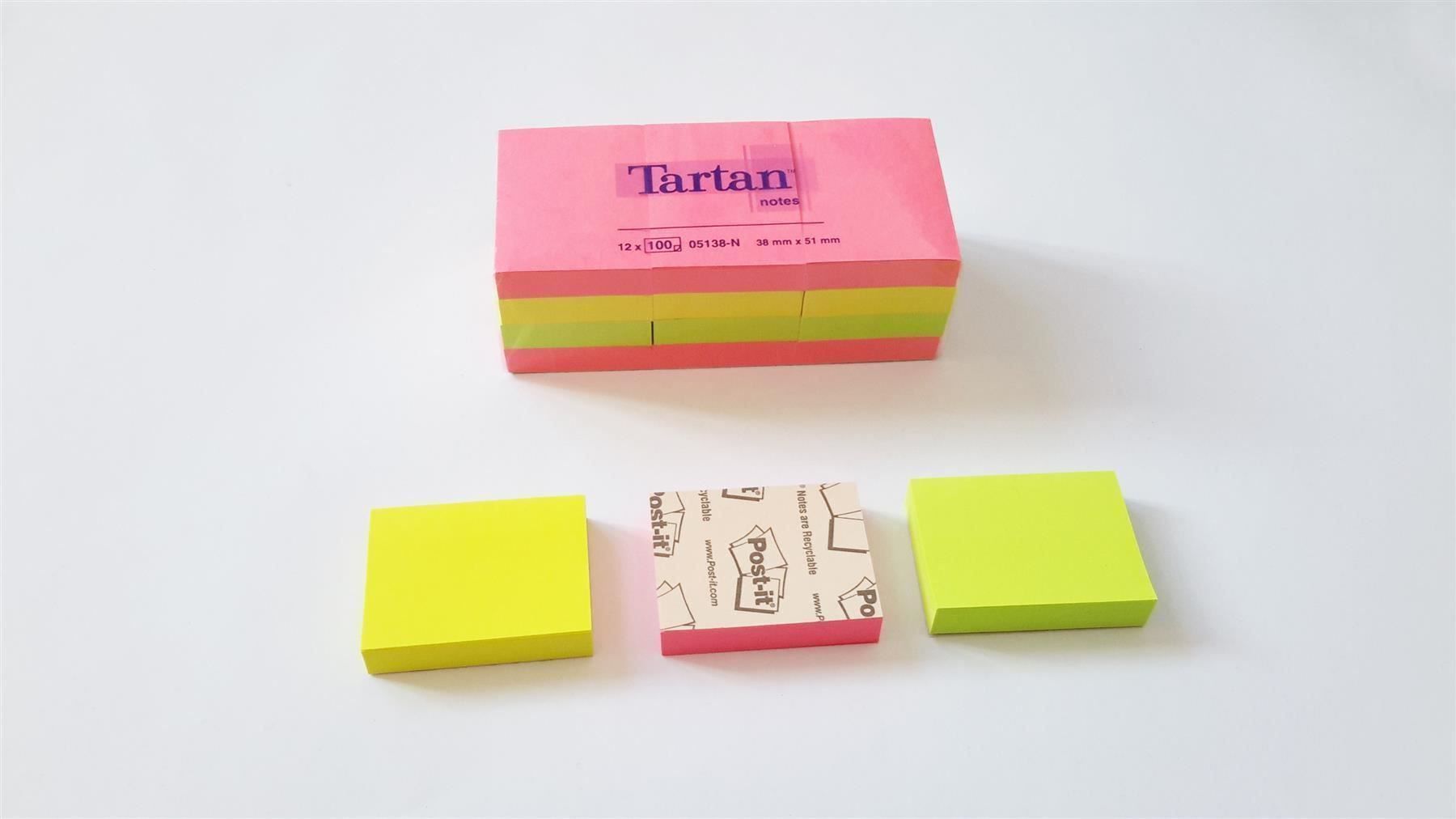 Schreibblöcke: Haftnotizen 12x, 38 x 51 mm, neonfarben – Neu und originalverpackt aus St. Gallen von cointec 1