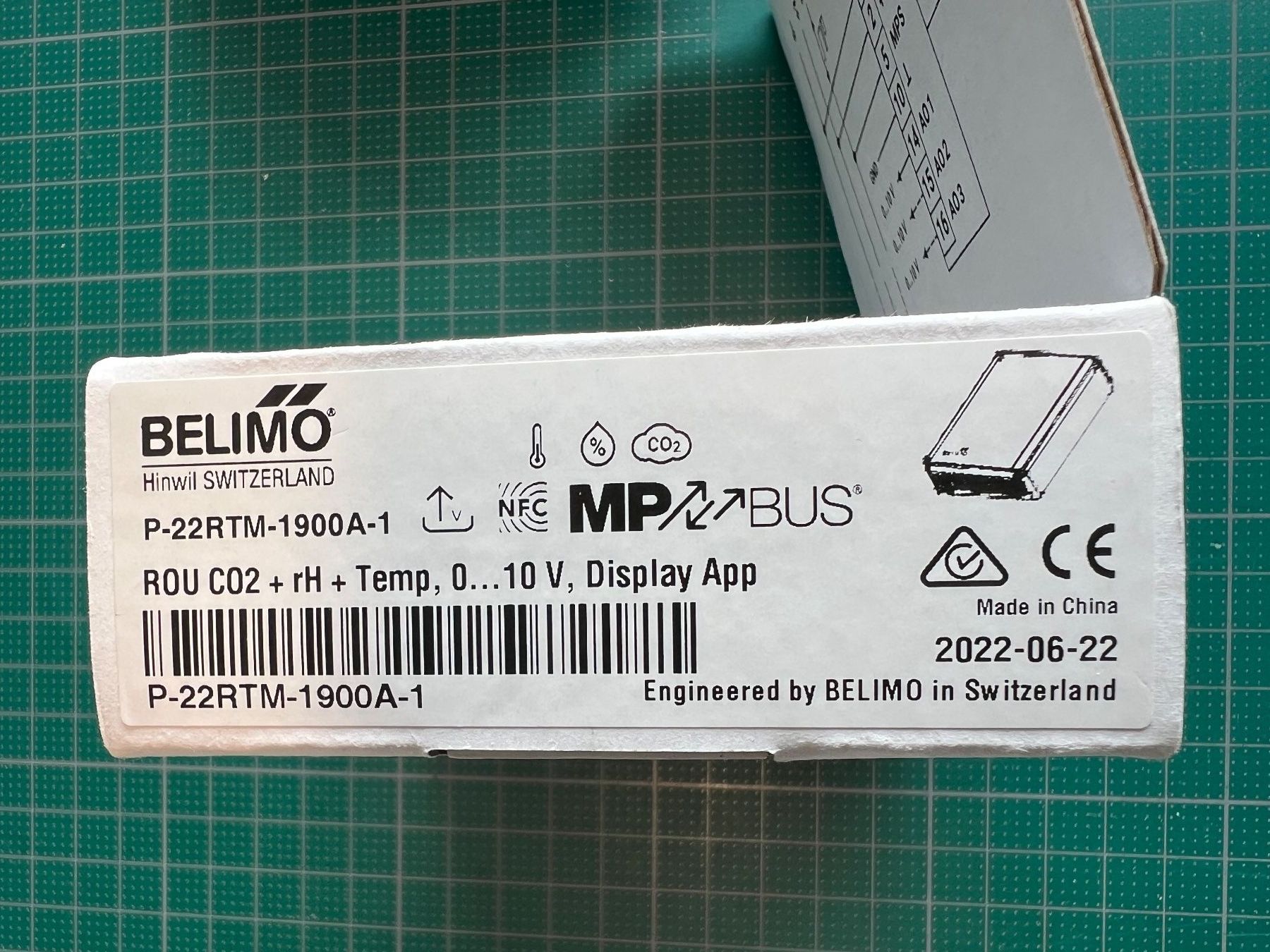 Belimo Elektronikbauteile: Raumbediengerät Belimo, P-22 RTM-1900 A-1, CO2, T, r.H. – Neu und originalverpackt aus Herisau von Clarkkent 2