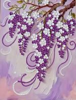 Perlen-Painting-Glyzinien-Blumenmuster-Kreativ-Perlen- 30x40